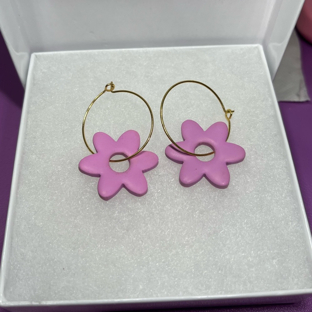 Lavender Flower Earrings